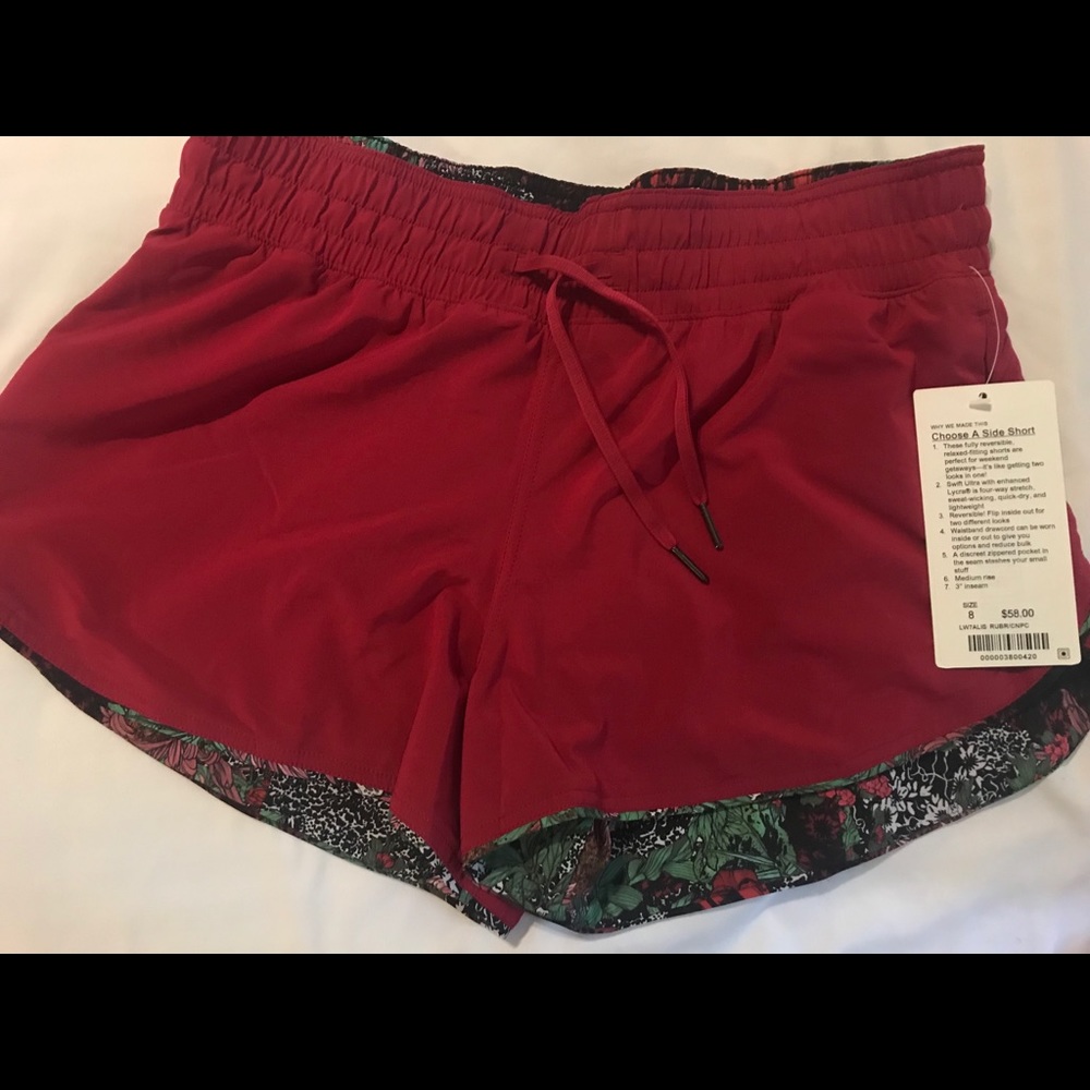 Choose A side Lululemon reversible short